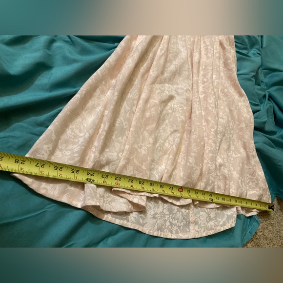 Vintage 80s sheer patterned shirt dress chest pockets size 10 - Picture 7 of 9